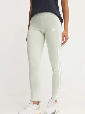 adidas legginsy Essentials damskie kolor zielony z aplikacją IY4191