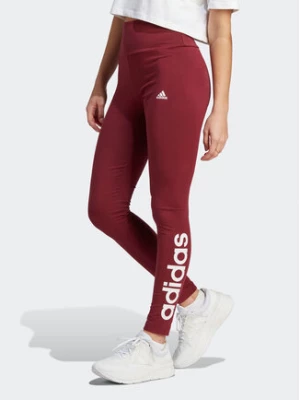 adidas Legginsy ESSENTIALS HIGH-WAISTED LOGO IM2856 Czerwony Tight Fit