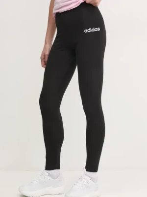 Zdjęcie produktu adidas legginsy Essentials Linear damskie kolor czarny z nadrukiem JG8621
