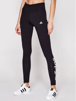 adidas Legginsy Loungewear Essentials Logo GL0633 PETITE Czarny Slim Fit