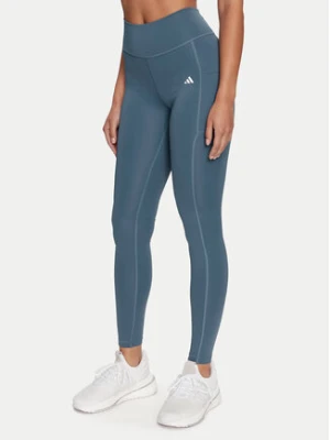 adidas Legginsy Optime IT9110 Niebieski Slim Fit