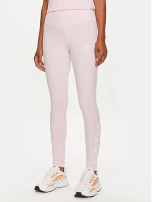 adidas Legginsy SPORT INSPIRED LOUNGEWEAR ESSENTIALS HIGH-WAISTED LOGO LEGGINGS ID0024 Różowy