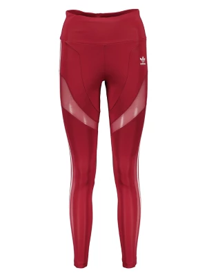 adidas Legginsy sportowe "Adicolor Trefoil" w kolorze czerwonym rozmiar: 32
