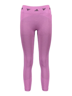 adidas Legginsy sportowe "AK Brnd" w kolorze fioletowym rozmiar: S