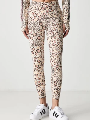 adidas legginsy sportowe damskie x Farm Rio beżowy