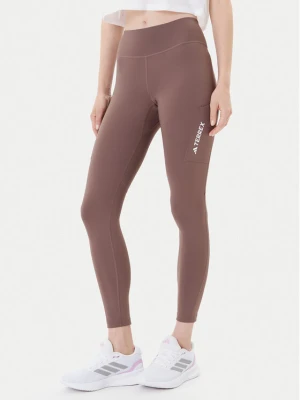 adidas Legginsy Terrex Multi JM0422 Brązowy Slim Fit