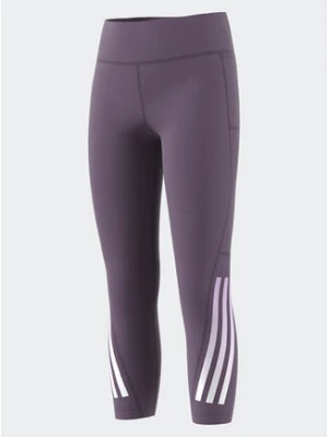 Zdjęcie produktu adidas Legginsy Training AEROREADY 3-Stripes High-Rise 7/8 Optime Pocket Leggings IJ7122 Fioletowy