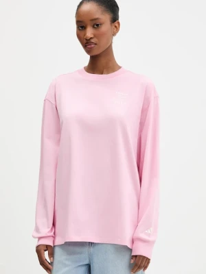 adidas longsleeve bawełniany kolor różowy KT3272