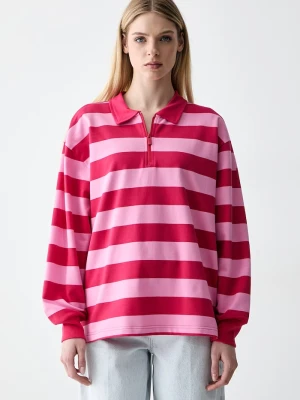 adidas longsleeve damski bawełniany Soft Lux różowy