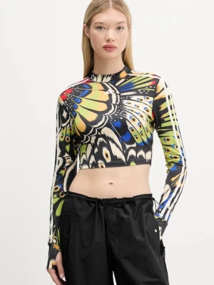 adidas longsleeve x Farm Rio damski kolor czarny z półgolfem JL8650