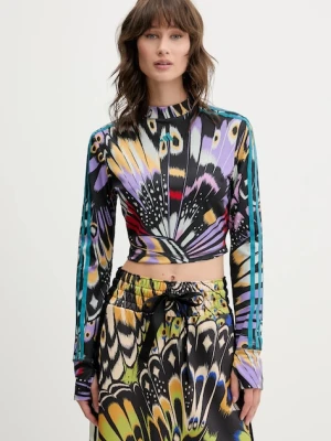 adidas longsleeve x Farm Rio kolor czarny z półgolfem JL8649