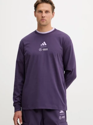 adidas longsleeve x Mercedes kolor fioletowy z nadrukiem JX8812
