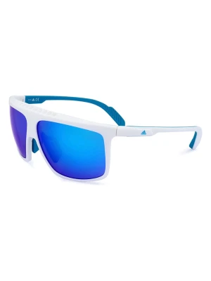 adidas Męskie okulary przeciwsłoneczne w kolorze biało-niebieskim rozmiar: 64