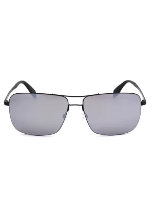 adidas Męskie okulary przeciwsłoneczne w kolorze czarno-błękitnym rozmiar: 58