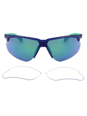 adidas Męskie okulary przeciwsłoneczne w kolorze niebiesko-zielonym rozmiar: 79