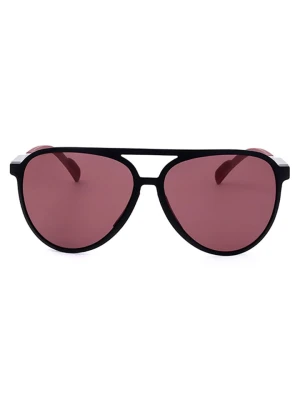 adidas Okulary przeciwsłoneczne unisex w kolorze czarno-czerwonym rozmiar: 58