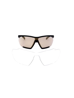 adidas Okulary przeciwsłoneczne unisex w kolorze czarno-jasnobrązowym rozmiar: onesize