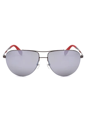 adidas Okulary przeciwsłoneczne unisex w kolorze srebrno-błękitnym rozmiar: 58