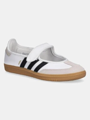 adidas Originals baleriny skórzane Samba Jane kolor biały JR1402