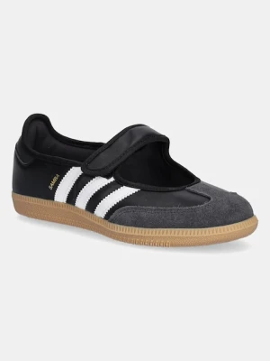 adidas Originals baleriny skórzane Samba Jane kolor czarny JQ6445