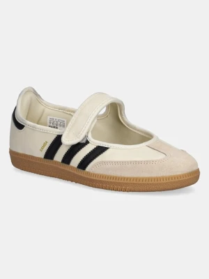 adidas Originals baleriny skórzane Samba Jane W kolor beżowy JR7338