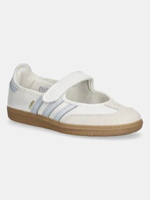 adidas Originals baleriny skórzane Samba Jane W kolor beżowy JR7339