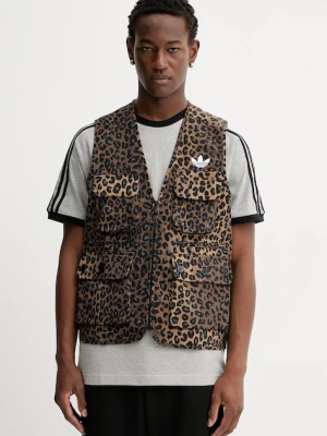 adidas Originals bezrękawnik Graphic Reg Vst kolor brązowy przejściowy JV7557