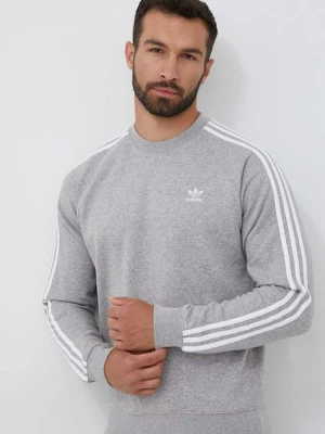 adidas Originals bluza 3-Stripes męska kolor szary melanżowa IM4514
