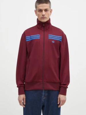 adidas Originals bluza 70s Track Top męska kolor bordowy z aplikacją JN5963