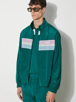 adidas Originals bluza 80s Nylon Archive 3-Stripes Track Top męska kolor zielony wzorzysta JC6517