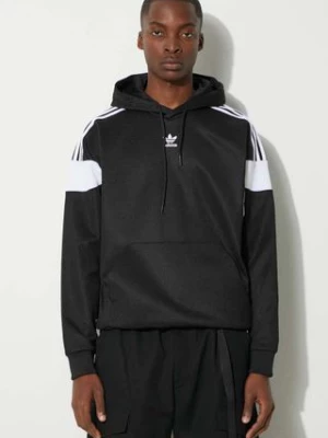 adidas Originals bluza Adicolor Classics Cut Line Hoodie męska kolor czarny z kapturem wzorzysta HS2065-CZARNY