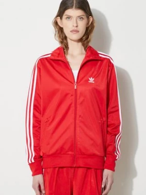 adidas Originals bluza Adicolor Classics Loose Firebird damska kolor czerwony z aplikacją  IP0602