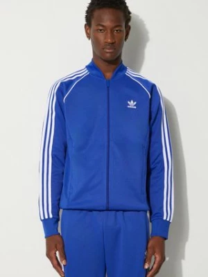 adidas Originals bluza Adicolor Classics męska kolor niebieski z aplikacją IY9850