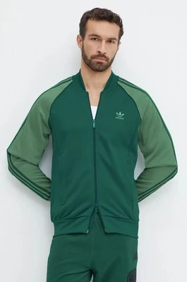 adidas Originals bluza Adicolor Classics SST Tracktop męska kolor zielony wzorzysta IY8731