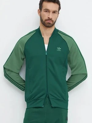 adidas Originals bluza Adicolor Classics SST Tracktop męska kolor zielony wzorzysta IY8731