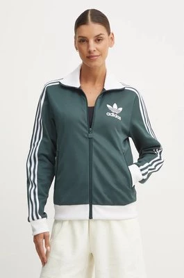 adidas Originals bluza Adicolor damska kolor zielony z aplikacją IY2221