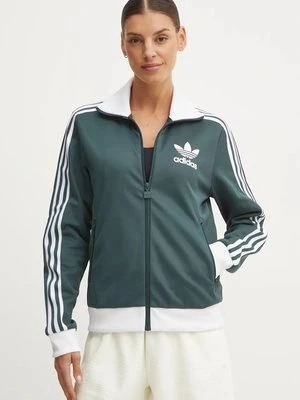 adidas Originals bluza Adicolor damska kolor zielony z aplikacją IY2221