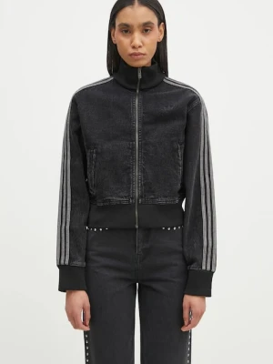 adidas Originals bluza Adicolor Denim Tracktop damska kolor czarny wzorzysta JD3110