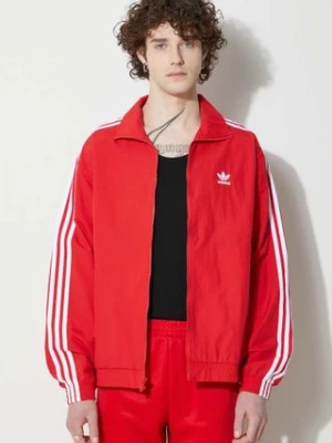 adidas Originals bluza Adicolor Woven Firebird Track Top męska kolor czerwony wzorzysta IT2495