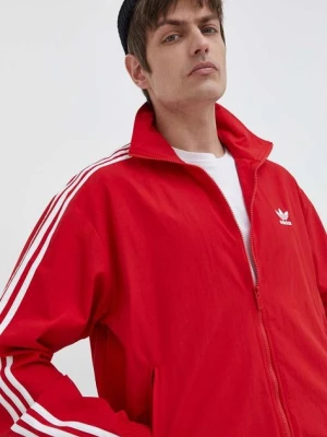 adidas Originals bluza Adicolor Woven Firebird Track Top męska kolor czerwony wzorzysta IT2495