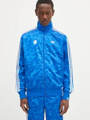 adidas Originals bluza adidas Originals x BAPE SSTR PACK Firebird Track Top AOP kolor niebieski wzorzysta JN7118