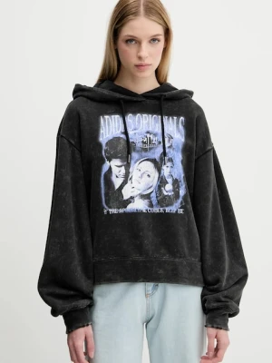 adidas Originals bluza bawełniana Buffy Hoodie damska kolor czarny z kapturem z nadrukiem JW0155