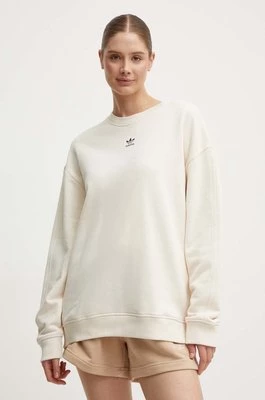 adidas Originals bluza bawełniana damska kolor beżowy gładka IY9631