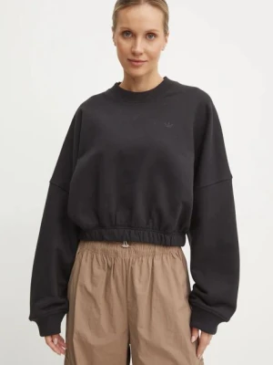 Zdjęcie produktu adidas Originals bluza bawełniana damska kolor czarny gładka IW5752