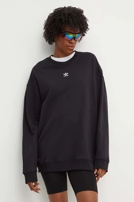 adidas Originals bluza bawełniana damska kolor czarny gładka IY9630