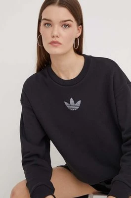 adidas Originals bluza bawełniana damska kolor czarny z aplikacją IT9662