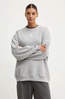 adidas Originals bluza bawełniana damska kolor szary melanżowa IY9628