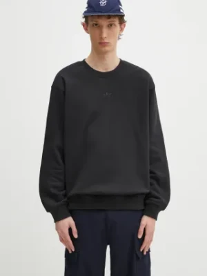 adidas Originals bluza bawełniana Essential męska kolor czarny gładka JC9574