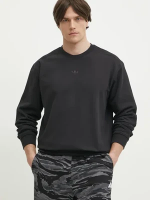 adidas Originals bluza bawełniana Essential męska kolor czarny gładka JC9574