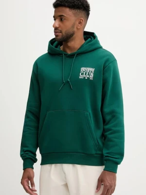 adidas Originals bluza bawełniana Graphic Hoodie męska kolor zielony z kapturem z nadrukiem JX3059